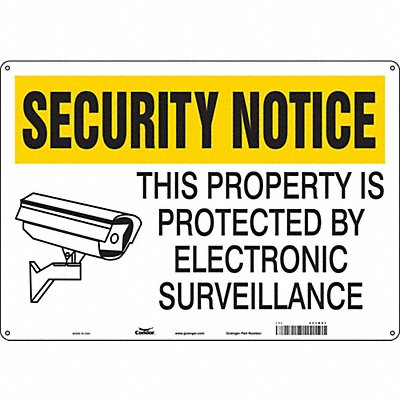 CONDOR 453N91 Safety Sign 14 in x 20 in Aluminum
