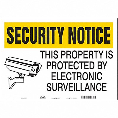 CONDOR 453P01 Safety Sign 14 in x 20 in Vinyl