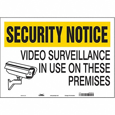 CONDOR 453P13 Safety Sign 14 in x 20 in Vinyl