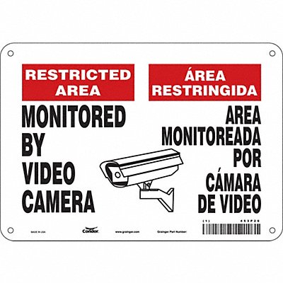 CONDOR 453P26 Safety Sign 7 in x 10 in Aluminum