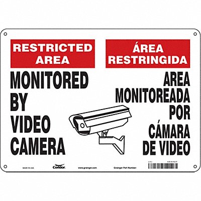 CONDOR 453P27 Safety Sign 10 in x 14 in Aluminum