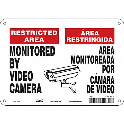 CONDOR 453P28 Safety Sign 7 in x 10 in Polyethylene