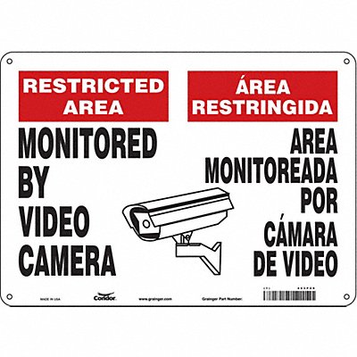CONDOR 453P29 Safety Sign 10 in x 14 in Polyethylene