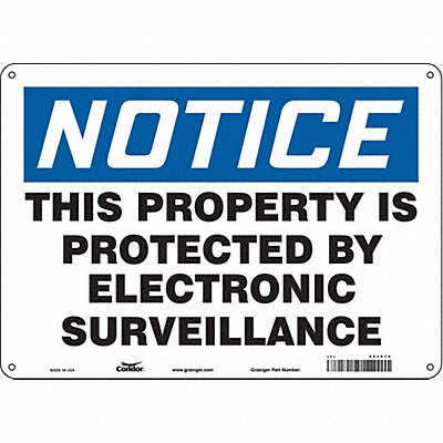 CONDOR 453P70 Safety Sign 10 in x 14 in Polyethylene