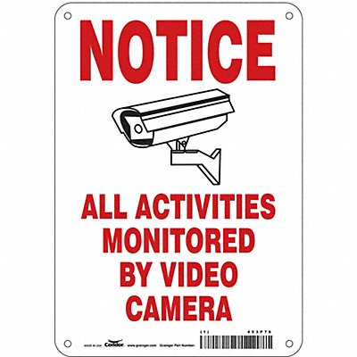 CONDOR 453P76 Safety Sign 10 in x 7 in Polyethylene