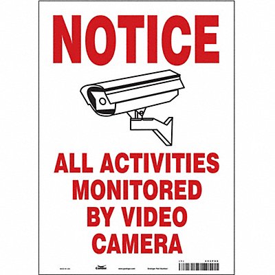 CONDOR 453P80 Safety Sign 14 in x 10 in Vinyl