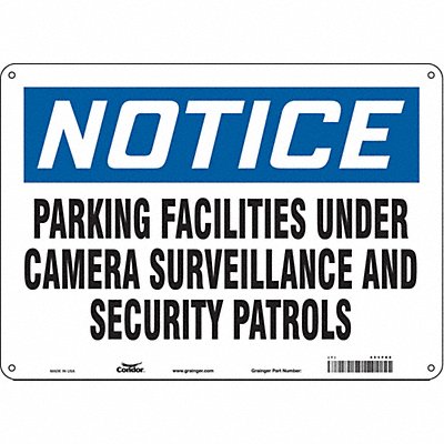 CONDOR 453P88 Safety Sign 10 in x 14 in Aluminum