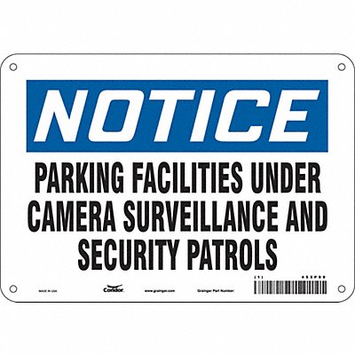 CONDOR 453P89 Safety Sign 7 in x 10 in Polyethylene