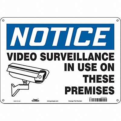 CONDOR 453P94 Safety Sign 10 in x 14 in Aluminum