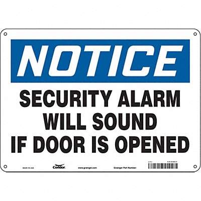 CONDOR 453R01 Safety Sign 10 in x 14 in Aluminum