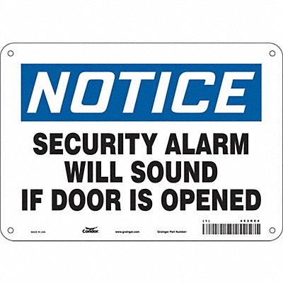 CONDOR 453R04 Safety Sign 7 in x 10 in Polyethylene