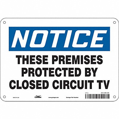 CONDOR 453R29 Safety Sign 7 in x 10 in Aluminum