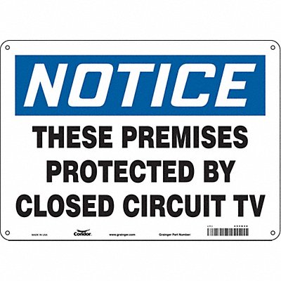 CONDOR 453R30 Safety Sign 10 in x 14 in Aluminum