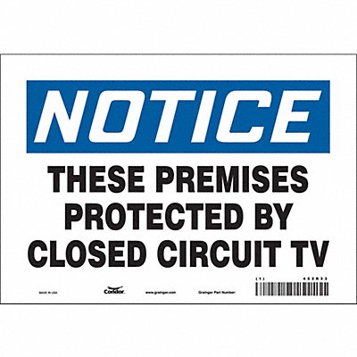 CONDOR 453R33 Safety Sign 7 in x 10 in Vinyl