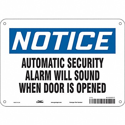 CONDOR 453R37 Safety Sign 7 in x 10 in Polyethylene