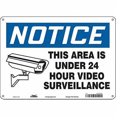 CONDOR 453R42 Safety Sign 10 in x 14 in Aluminum