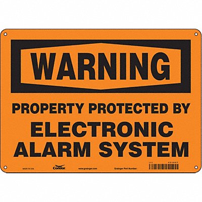 CONDOR 453R67 Safety Sign 10 in x 14 in Aluminum
