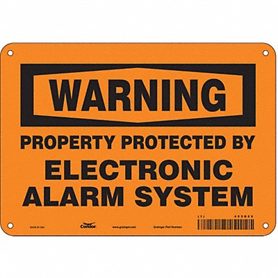 CONDOR 453R68 Safety Sign 7 in x 10 in Polyethylene