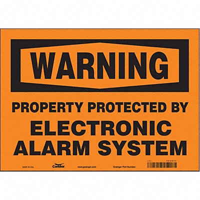 CONDOR 453R71 Safety Sign 10 in x 14 in Vinyl