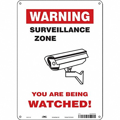 CONDOR 453R79 Safety Sign 14 in x 10 in Aluminum