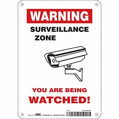 CONDOR 453R80 Safety Sign 10 in x 7 in Polyethylene