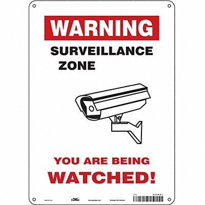 CONDOR 453R81 Safety Sign 14 in x 10 in Polyethylene