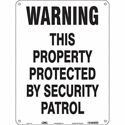 CONDOR 453R86 Safety Sign 24 in x 18 in Aluminum