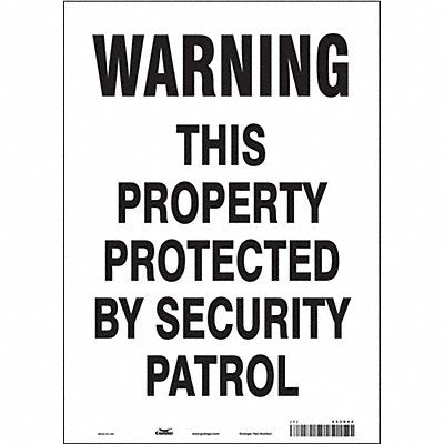 CONDOR 453R92 Safety Sign 14 in x 10 in Vinyl