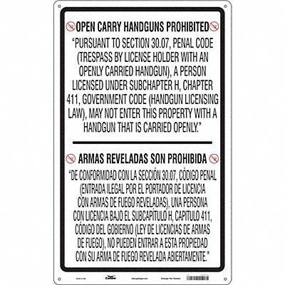 CONDOR 453T73 Safety Sign 48 in x 30 in Polyethylene