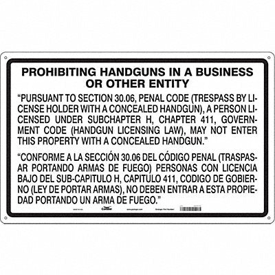 CONDOR 453T79 Safety Sign 30 in x 48 in Polyethylene