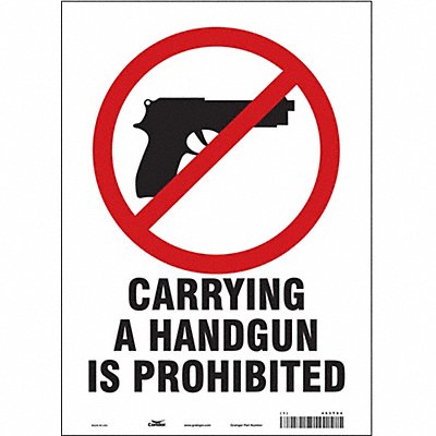 CONDOR 453T94 Safety Sign 14 in x 10 in Vinyl