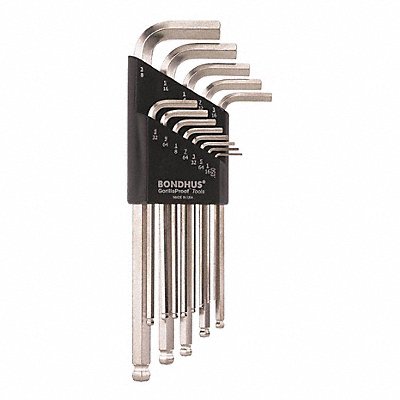 BONDHUS 26937 Hex Key Set L 2 21/32 in to 6 27/32 in