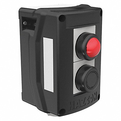 HUBBELL KILLARK HKHMOD001264WW Control Station DedEnd 2Buttn Blk/Grn/Rd 1Light