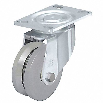 GRAINGER LHDSPK150K16 V-Groove Track-Wheel Plate Castor Swivel