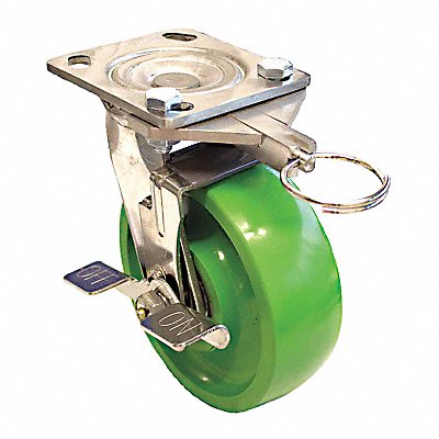 GRAINGER P21SXU080K14WBDL Standard Plate Castor Swivel 900 lb.