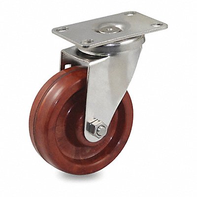 GRAINGER P12SXHRP040G12 Standard Plate Castor Swivel 220 lb.