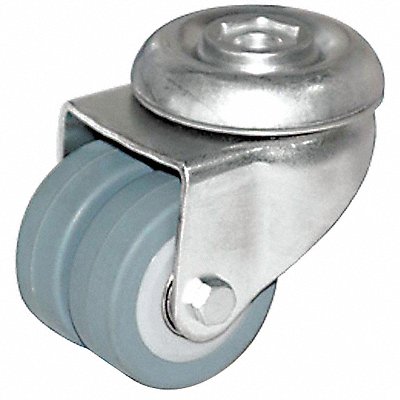 GRAINGER P9SSR020KH Low-Profile Easy-Turn Bolt-Hole Castor