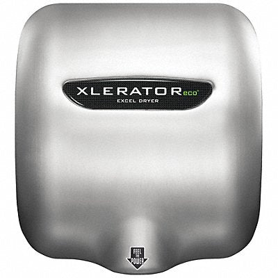 EXCEL DRYER XLSBVECO11NH208277V Hand Dryer 12 sec 56 to 66 dBA SLVR