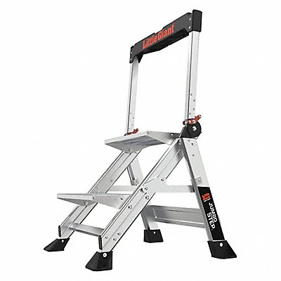 LITTLE GIANT 11902 Folding Step 375 lb Ld Cap. Aluminum