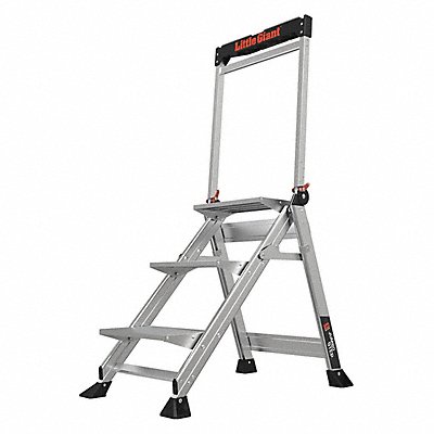 LITTLE GIANT 11903 Folding Step 375 lb Ld Cap. Aluminum