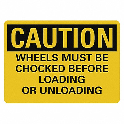 LYLE LCU30412RD10x7 Chock Wheels Caution Reflective Label 7x10in