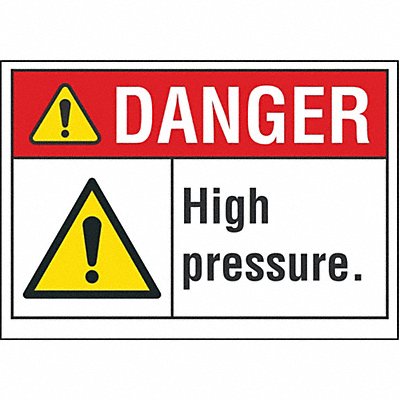 LYLE LCU40075ND7X5 High Pres. Danger Lbl 5x7in Polyester