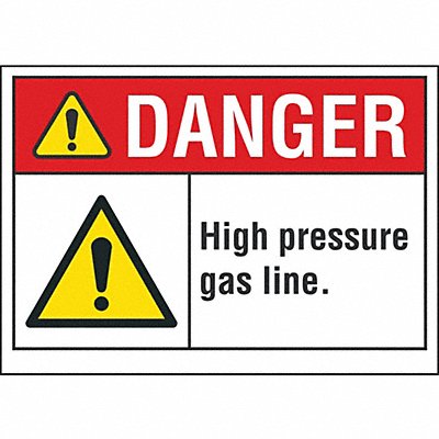 LYLE LCU40076ED10x7 Danger Sign 7 in x 10 in Non-PVC Polymer