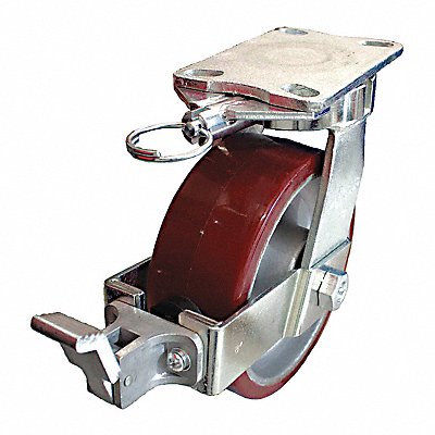 GRAINGER P27SURA080K16WKDL Kingpinless Plate Castor Swivel 2550 lb.