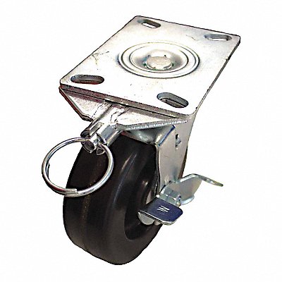 GRAINGER P21SPH040R16WBDL Standard Plate Castor Swivel 800 lb.