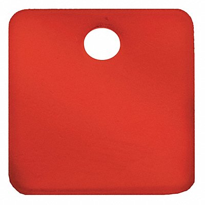 GRAINGER 43033 Blank Tag Aluminum 2in H 2in W Red PK25