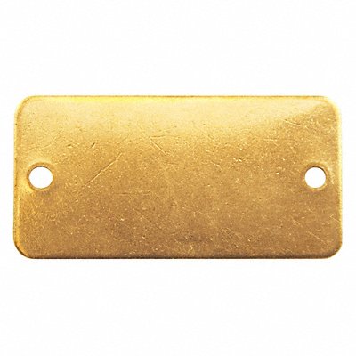 GRAINGER 41317 Blnk Tag Brass 1 1/2in H 1 1/2in W PK100