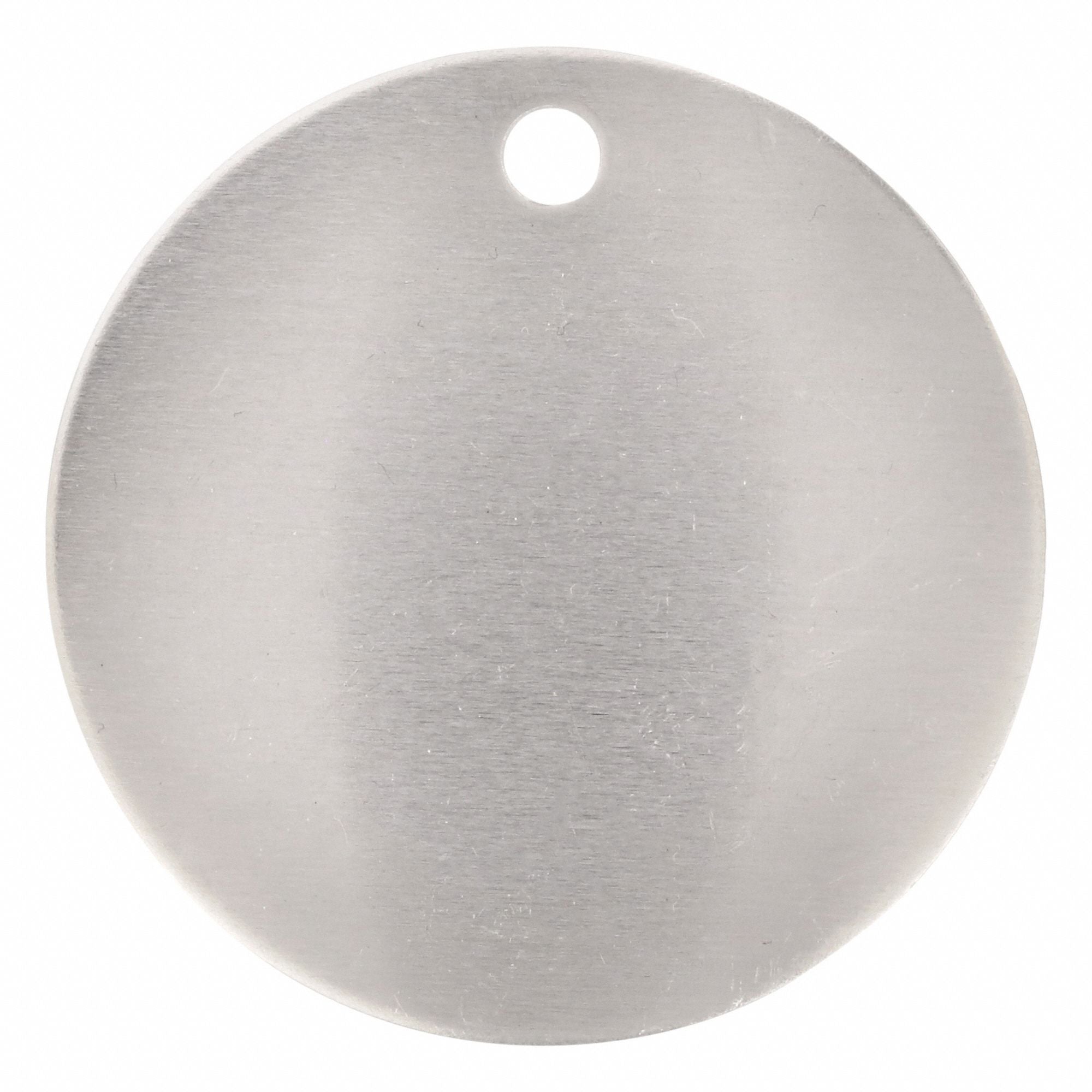GRAINGER 43586 Blank Tag Brass 2in H 2in W Silver PK25