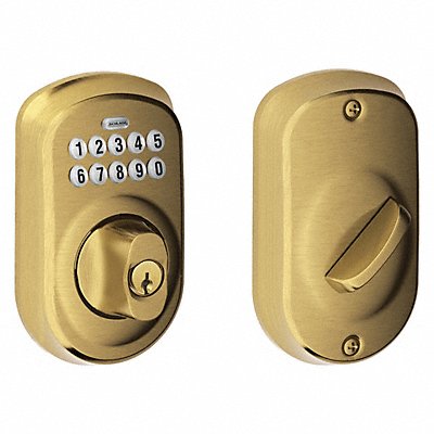 SCHLAGE RESIDENTIAL BE365PLY609 Push Button Lockset Deadbolt Handle