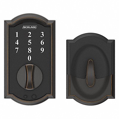 SCHLAGE RESIDENTIAL BE375CAM716 Electronic Lock Deadbolt Antique Bronze